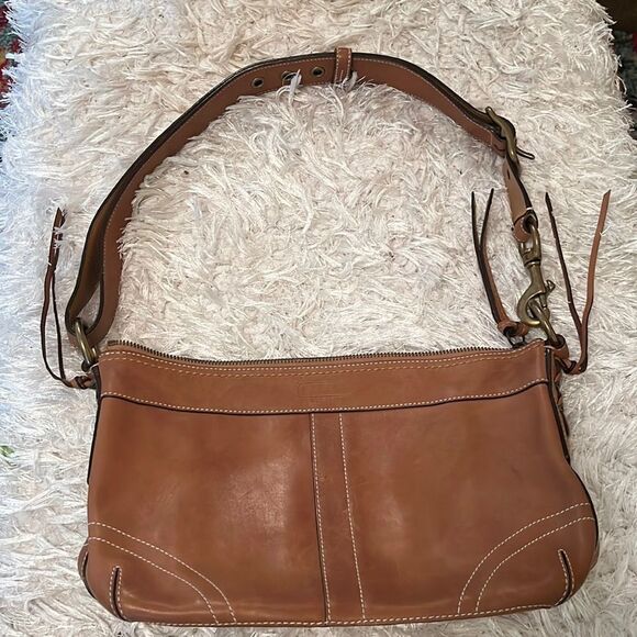 Coach Legacy Natural Tan Leather Purse Handbag Duffel Bag No. J0693-10559 - Picture 1 of 16